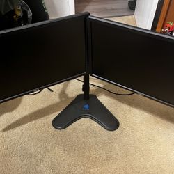 2 Monitors Dell 24” + New Huanuo dbl Monitor Stand