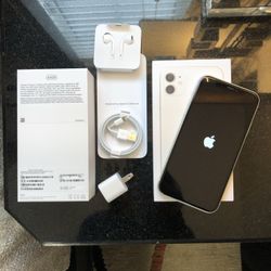iPhone 11 with BOX AND PLASTIC 64GB and Headphones (NO Charger) - $500