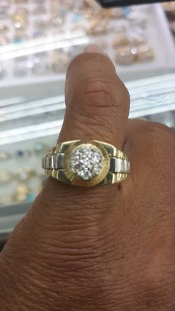14k gold Rolex ring 8.4 grams .25 ct diamonds