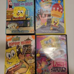 Who Doesn't Love Spongebob Squarepants?? Four (4) Very "Gently Used"SpongeBob DVD Movies At A BARGAIN Price