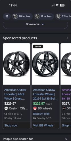 20inch American Outlaw Lonestar Wheels with tires