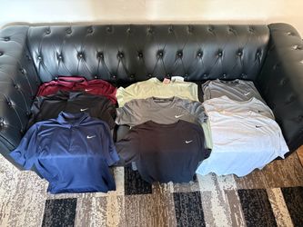 Men’s shirts Nike, Calvin Klein , and Charles Wilson most dri fit and shirts 3rd pictures long sleeve dressshirts everything good condition some with