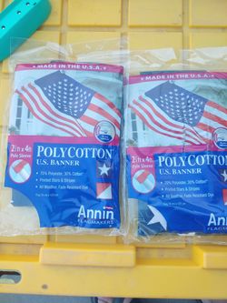 Polycotton. Bandera De 2 X 4. $ 10 Each