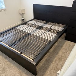 Malm IKEA Bed frame + Lonset Bed Base - Queen Size