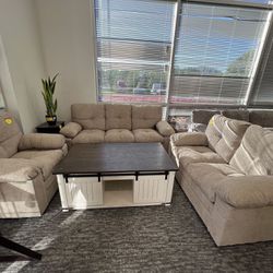 3-Piece Living Room Storage Sofa Set