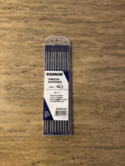 Radnor (contact info removed)4 1/8 X 7” Ground Finish (EWG) E3 Tungsten Electrode 10 Pk