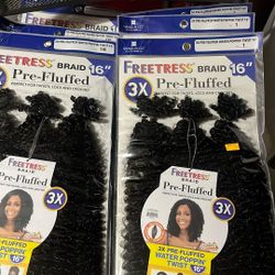 6 Pack Of 3x Pre-Fluffed Water Poppin Twist 16 In 