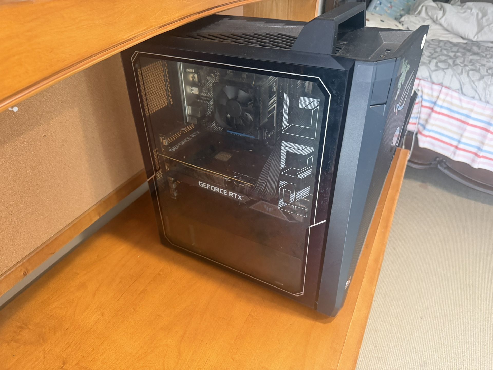 Desktop PC: ASUS DESKTOP-G39QK41 Processor: AMD Ryzen S 5600X 6-Core Processor Hard Drive: 182TB Graphics Card: NVIDIA GeForce RTX 3080 Monitor: 34" M