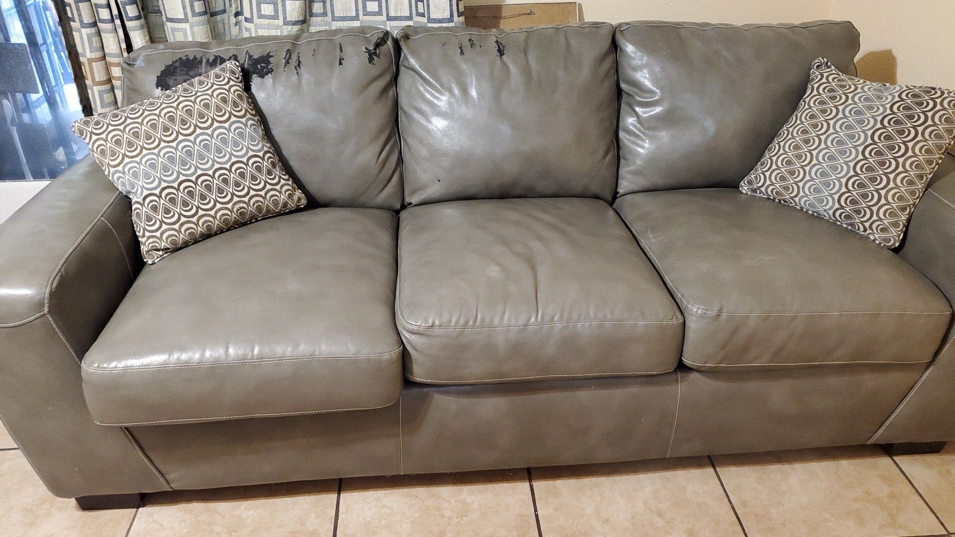 SOFA AND LOVE SEAT GRAY COLOR