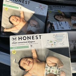 Honest & Pampers Brand Diapers Size 2 