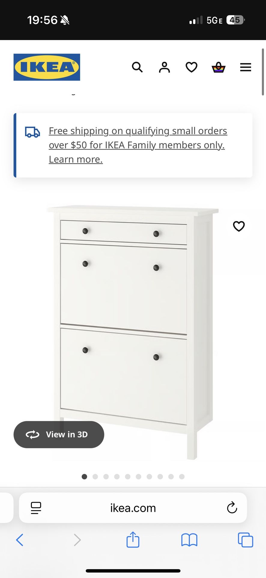 IKEA Hemnes Shoe Storage