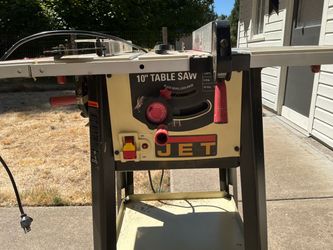 Jet  10” Table Saw with Stand and on rollers