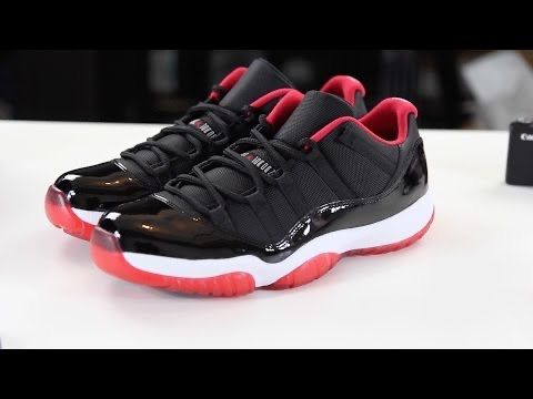 jordan 11 bred 6.5 black and red and white