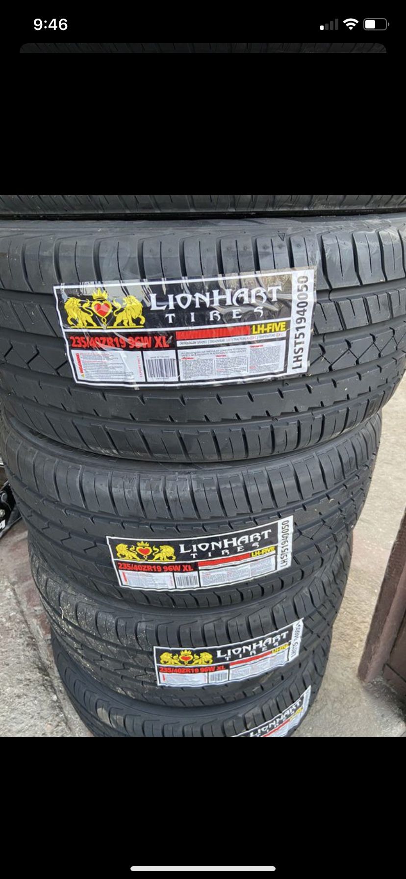 Lionharts 235/40ZR19 $79 each new tire 235/40R/19 all season sport tires 235/40/19 235/40ZR/19