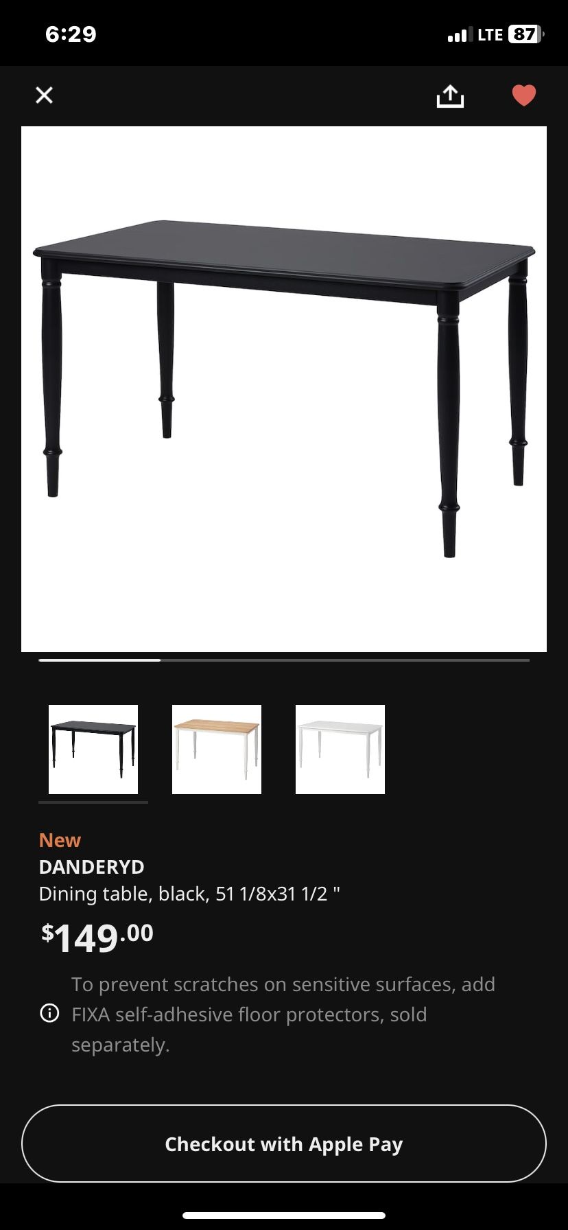 Danderyd IKEA dining room table