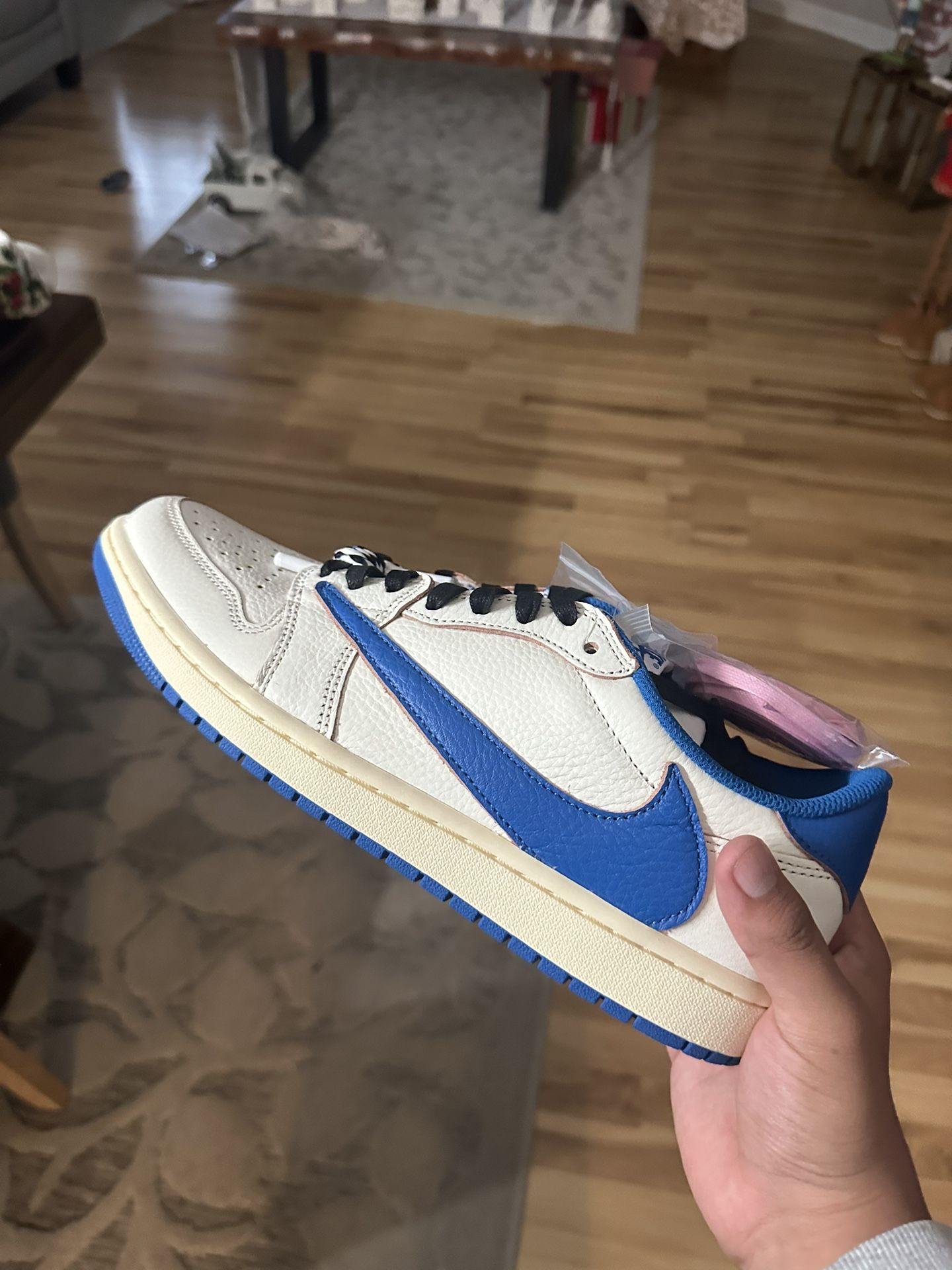 Travis Scott Jordan 1 Low X Fragment “Sail Military Blue”