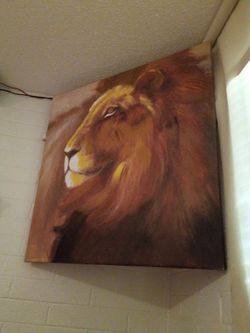 Lion painting