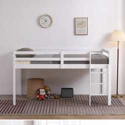 Twin-white loft bed w/mattress