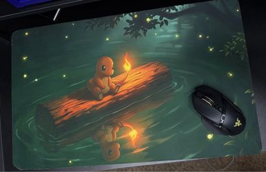 Custom Pokemon Charmander Desk Mat Mouse Pad