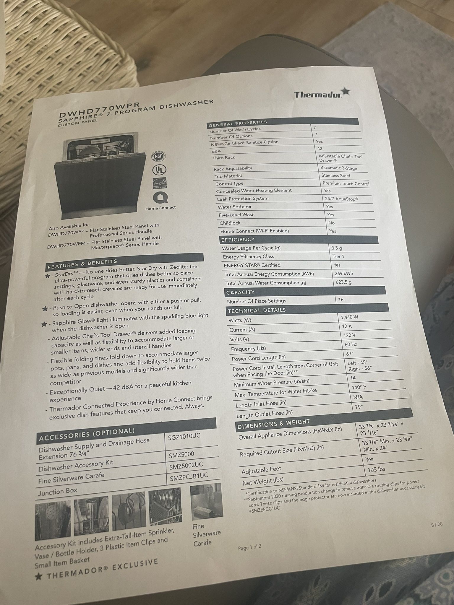 New Thermador kitchen appliances For Sale. Never Used Still In Box.