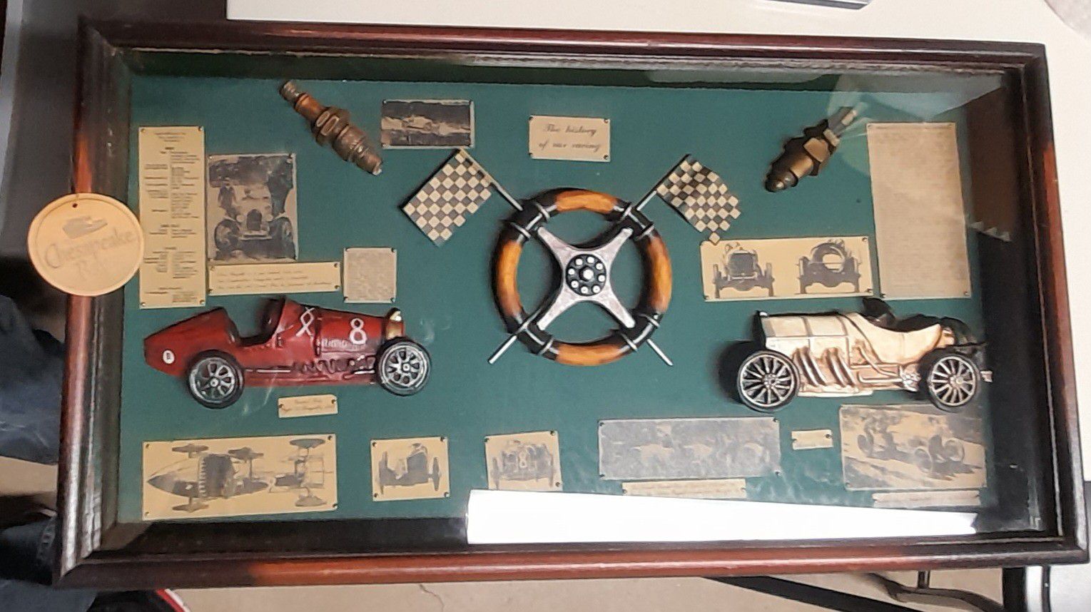 History Of Auto Racing Shadow Box 