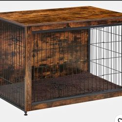 wooden dog crate furniture with pull out tray, three door m