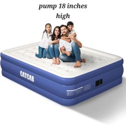 Air Mattress Queen with Built-in Pump, 18"