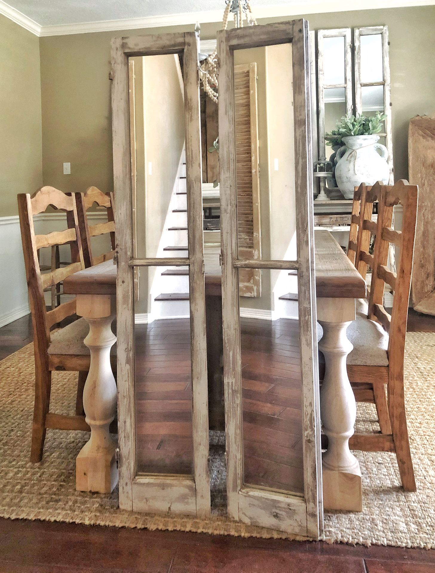 Antique Wood Windows/Mirrors Imported From France