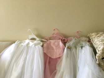 Little girls church dresses size 5 t good condition new no fade no tears no rips