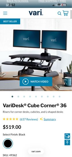 Vari VariDesk Cube Corner 36 Standing Desk Riser