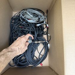 Box Of Audio Cords, All Working