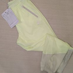 Nike Neon Yellow Windbreaker "Sample" Pants - Medium 