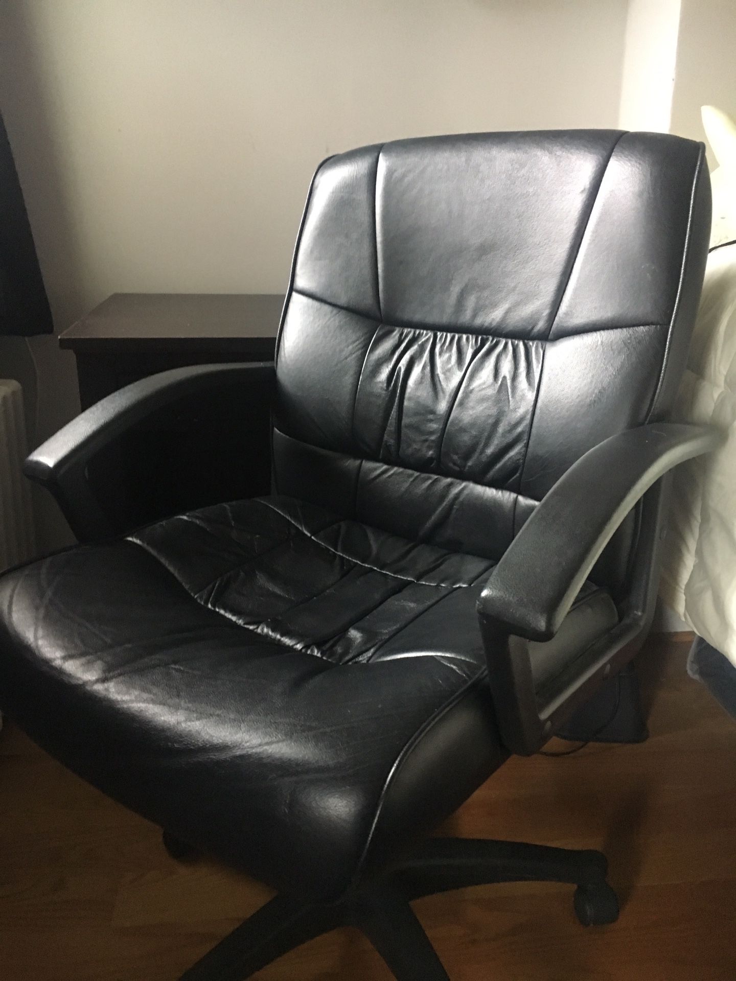 Leather Rolling Chair