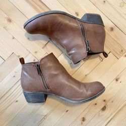 Brown Leather Ankle Boots