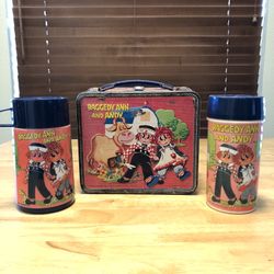 Raggedy ann and andy metal sales lunch box