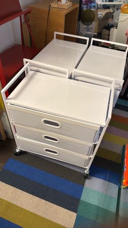 Storage drawers on wheels