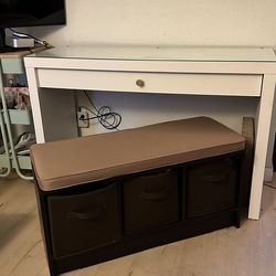 IKEA Malm Desk/Table & Bench  NEED GONE TODAY