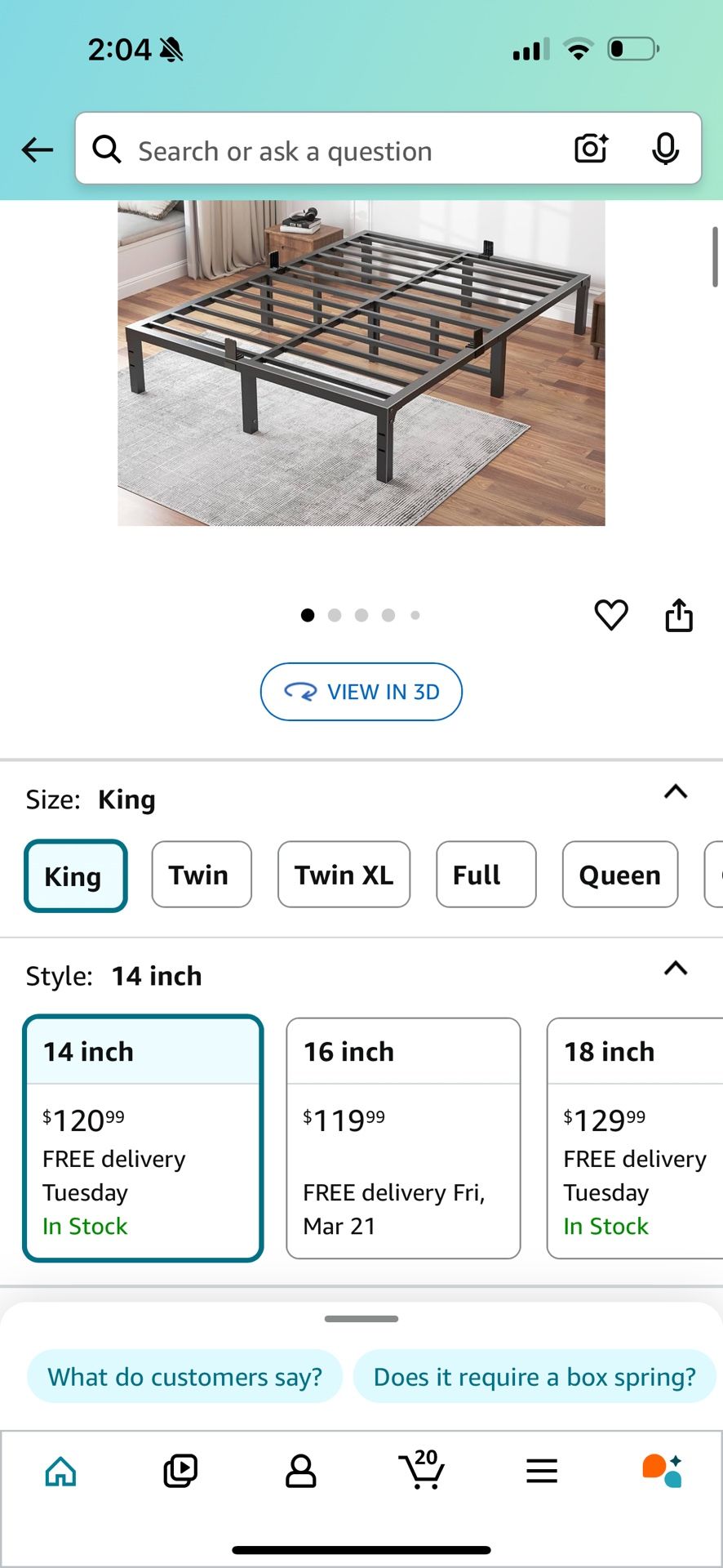 Box Spring King Size