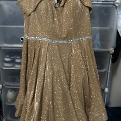 Gold Glitter Dress 