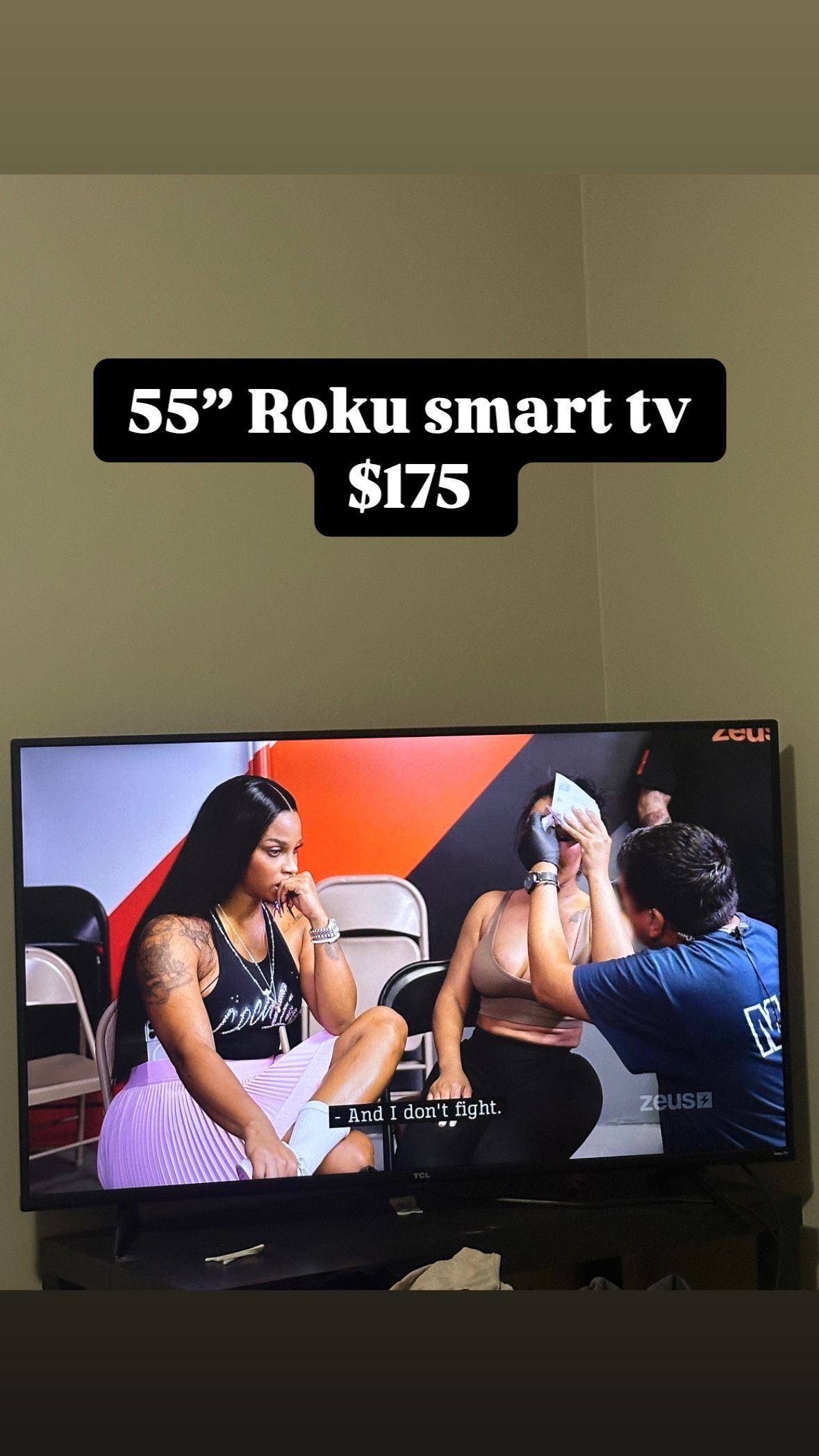 TCL 55” Roku Tv