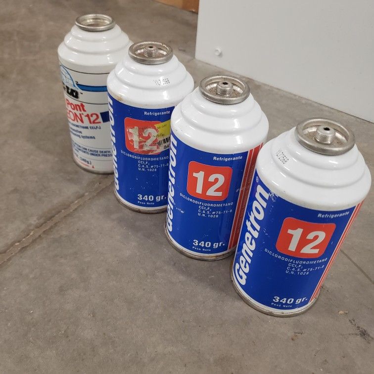 ( PU 16st And Broadway) ( 4 For 90 ) NEW R12 Freon / R12 Refrigerant / 12oz AC Freon