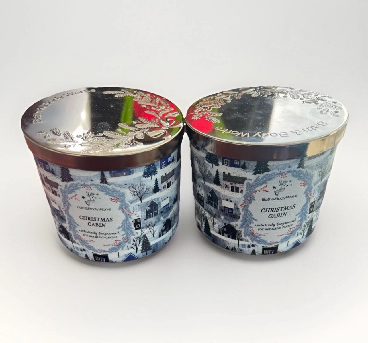 Bath & Body Works Christmas Cabin 3-Wick Scented Candles Gift Idea Yankee Swap