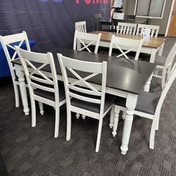 White Dining Kitchen Table Set 