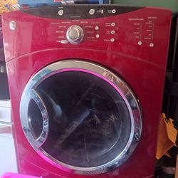 GE Front Load Dryer Red works good