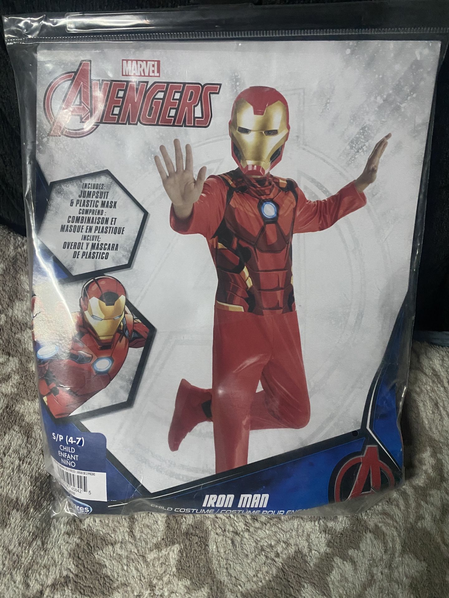 Iron Man Costume Size 4-7 Child