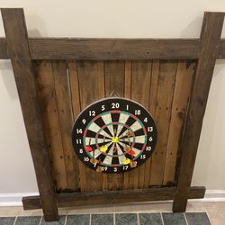 Dart Board And Background  Portable Safe For Walls
