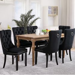 Tufted Dining Chair Set Of 6 New