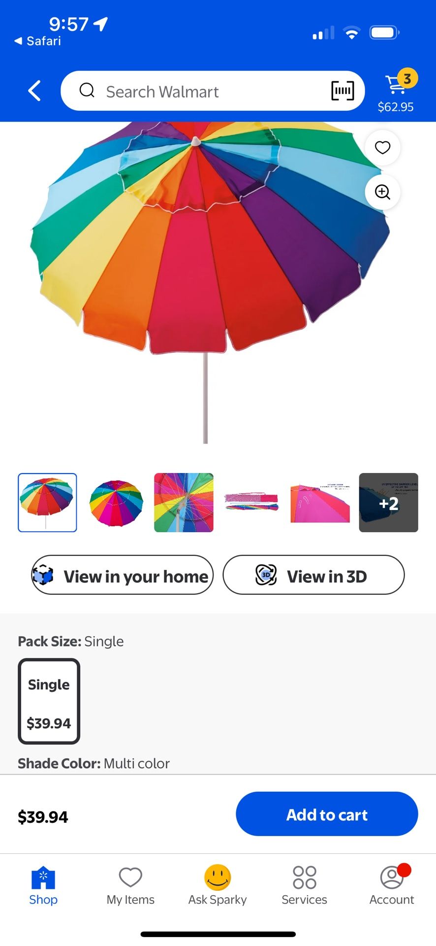 Rainbow Beach Umbrella