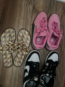 Shoes for sale pumas,Tory Burch,panda dunks