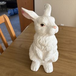 Tall Ceramic Easter Bunny Decor